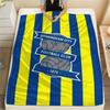1PC Birmingham City FC Print Flannel Blanket, High quality Comfortable for All Seasons, Home Decor, Warmth and Comfort, Perfect for Christmas Gifts