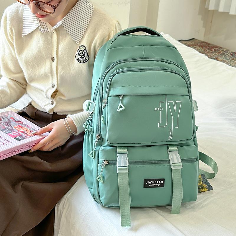 Школьный рюкзак для средней школы, женский рюкзак с буквенным принтом, большой вместимости, дорожный рюкзак