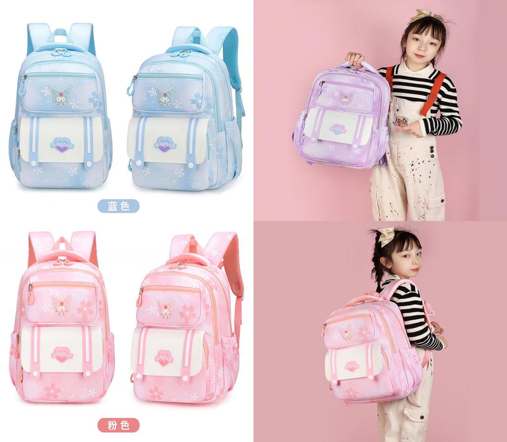 Cute And Spacious Oxford Fabric School Backpack For Children Grades 3-4 Neutral Gender