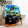 Truck Theme Printed Blanket - Perfect for Couch, Bed, Travel & Outdoor Use | Machine Washable, Cozy & Durable.