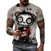 Funny Men's T Shirt Animal Print Casual Short Sleeve Tees O Neck Pullover Vintage T-Shirts Men's Oversized Clothing Sportswear