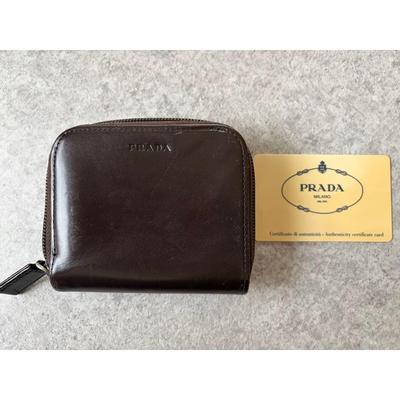 Used PRADA Bi-fold Wallet 1M0844 Dark Brown
