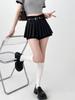 Плиссированные мини-юбки трапециевидной формы, женская уличная одежда, черная юбка с высокой талией Y2K, Harajuku, универсальные повседневные стили в консервативном стиле