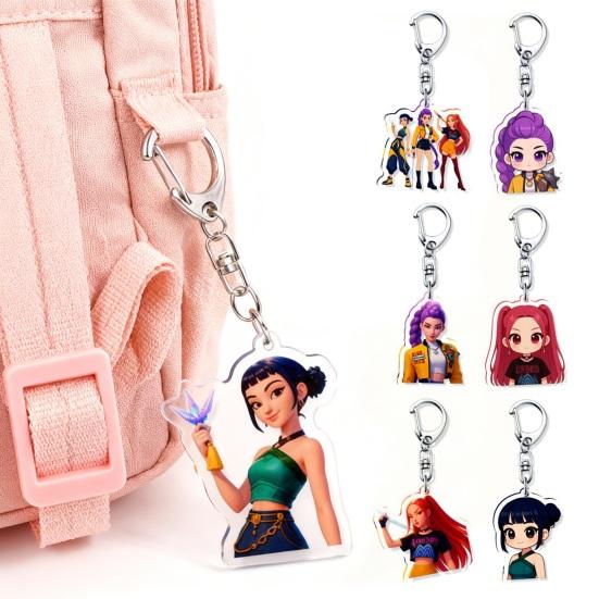 Witch Hunters Keychain Rich Character Modeling Lightweight Portable Key Chain Vibrant Color Anime Girl
