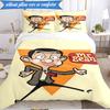 Mr. Bean Adventure 3pcs K-pop music group Bedding set,Ideal for Bedroom, Dormitory,Including Duvet Cover And 2pcs Pillowcases,Fan gifts