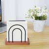 Napkin Holder Metal Iron Standing Wood Base For Restaurant Hotel Paper Napkin Holder Decorative Table Tissue Dispenser