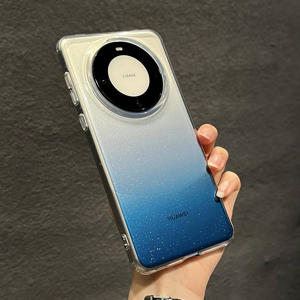 Чехол для мобильного телефона Huawei Pura70Pro с постепенным изменением цвета и блестками из акрила для Mate60 Gypsy Star Anti-Drop 540, жесткий чехол
