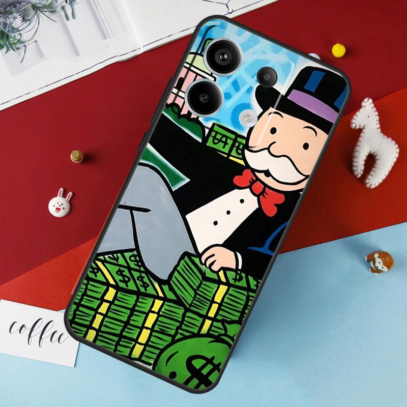 Dollar M-Monopolys Case For Xiaomi Redmi 12 13C 12C 10C 9C Redmi Note 13 9 10 11 12 Pro 9S 10S 11S 12S Cover