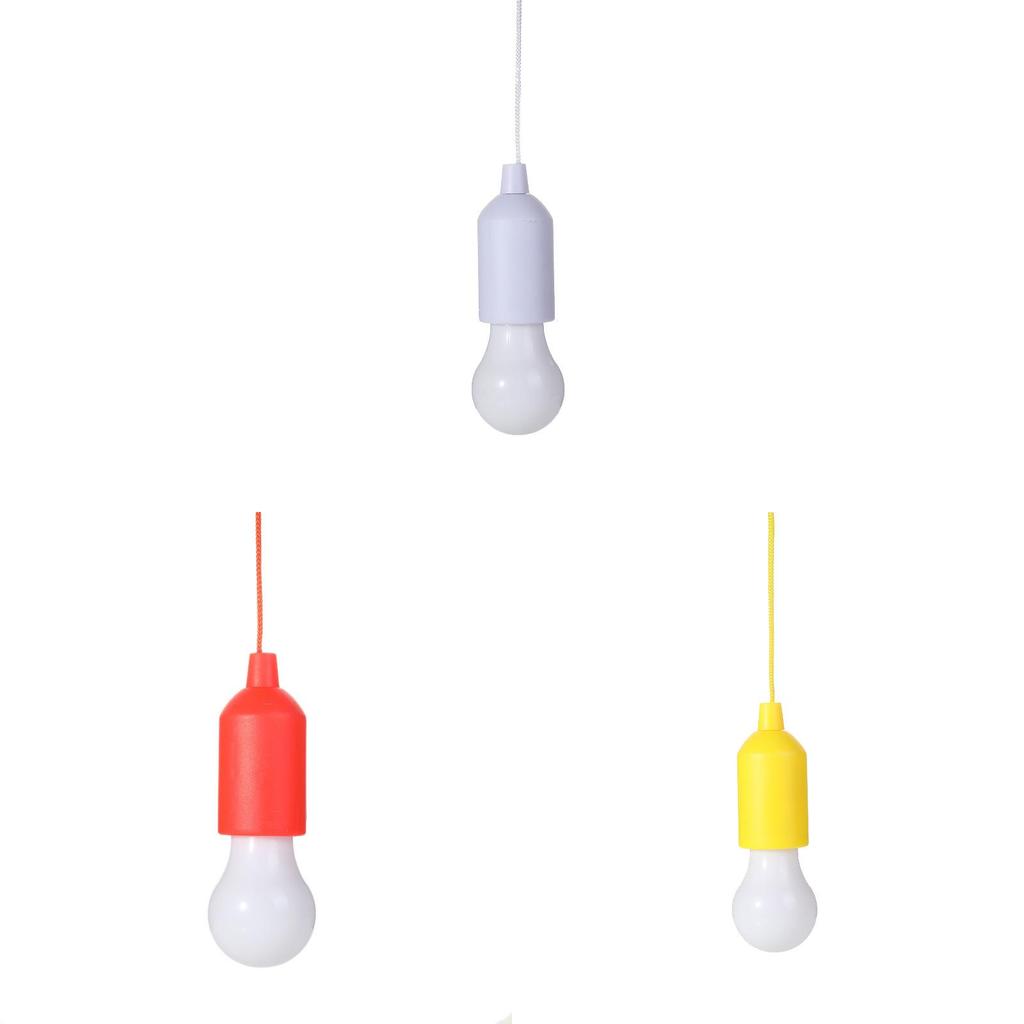 Red Blue Green Black White Orange Yellow Pink Pull Cord Camping Light Led Outdoor Camp Lamp