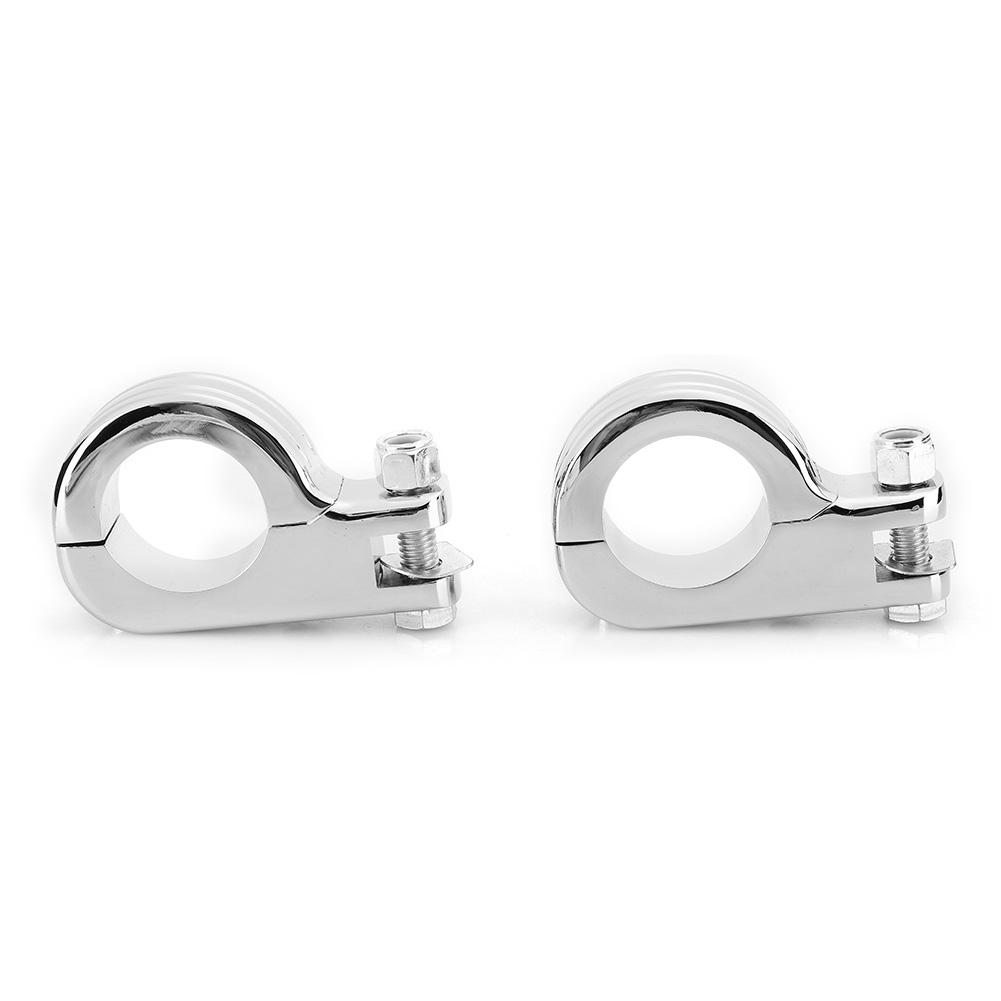 38mm 1.5in   Foot Rest Footpeg Mounting P Clamp Motorcycle Accessory Fit for  (Black )