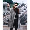 Men's Winter New Fur Coat Long Casual Warm Mink Coat Velvet Suit Collar Fur Men's Wear