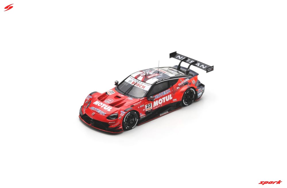 Spark 1/43 Scale MOTUL AUTECH Z NISMO Super GT GT500 2025 #23 Katsumasa Chiyo/Mitsuyoshi Takaboshi Finished Model with Sponsor Logo Display
