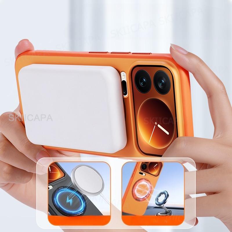 Skin Feel Matte Magnetic Case for Xiaomi 17 Pro Max Magsafe 360 Rotation Holder Hard PC Cover for Xiaomi Mi 17Pro