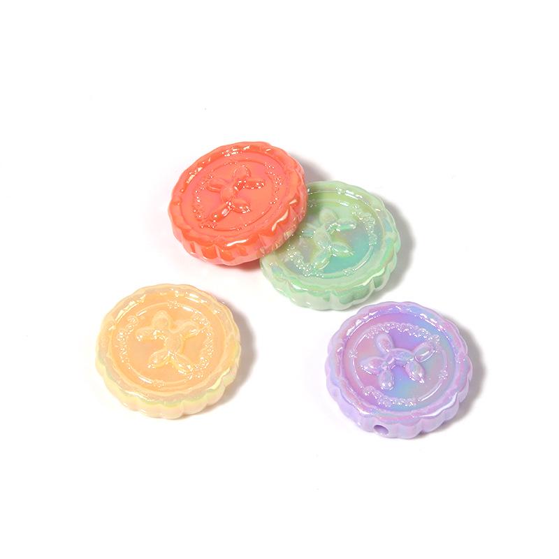 AB-Plated Acrylic Star and Bow Beads for DIY Necklaces and Hairpins