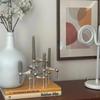 Metal Molecular Structure Candle Holder Nordic Triangle Candlestick Home Decore Candelabra  Gift