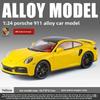 Оригинальная лицензионная модель суперкара Porsche 911 TURBO S в масштабе 1/24 с витриной Коллекционная миниатюрная модель автомобиля Металлическая игрушка Транспортное средство Хобби