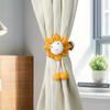 1pc Cotton and Linen Sun Flower Curtain Clip, Suitable for Home, Bedroom, Office