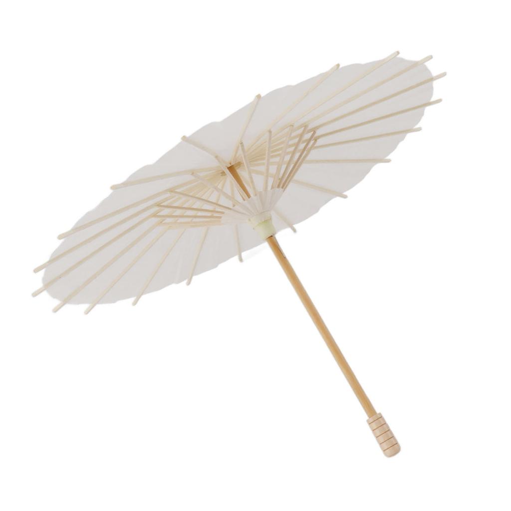 Детский бумажный зонтик из бамбука и бумаги в китайском стиле, элегантные белые бумажные зонтики своими руками для украшения