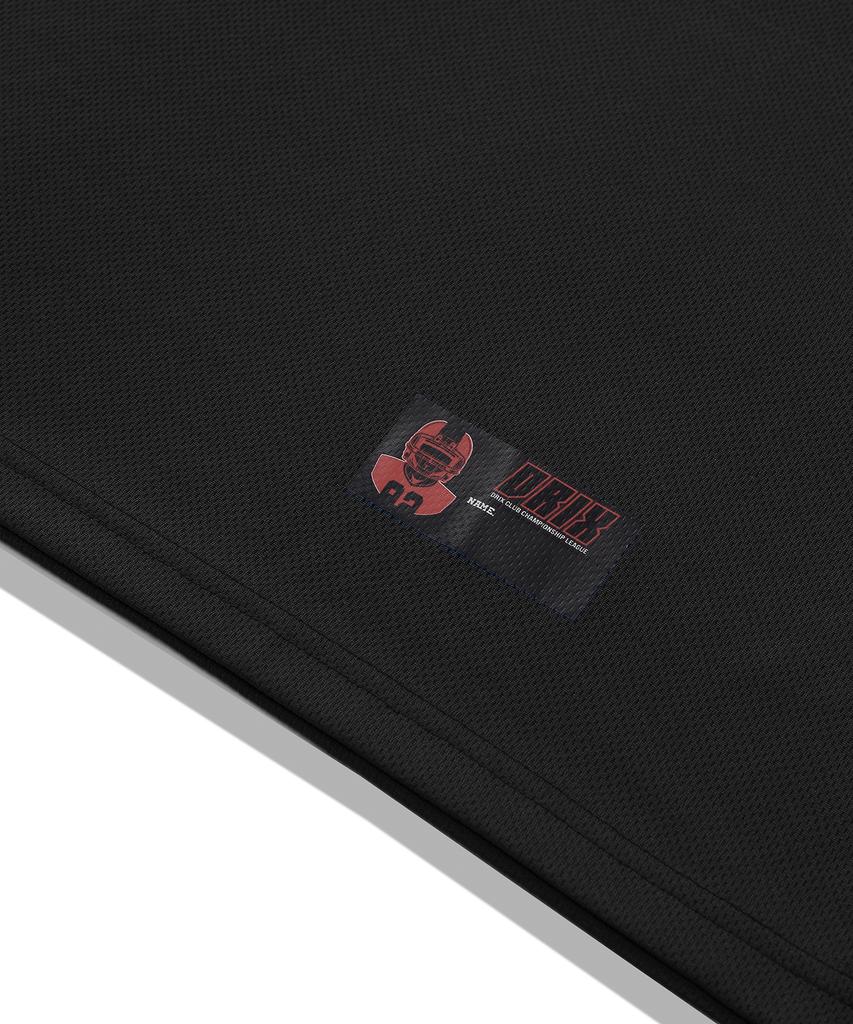 DRIX Rugby Oversized Mesh Jersey Half Sleeve_Black
