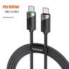 Быстрозарядный кабель Toocki 100W PD с двумя USB-C для Huawei и Apple 15/16.