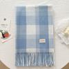 1116 autumn and winter new imitation cashmere scarf women's warm thickened outer shawl student plaid simple scarf wholesale