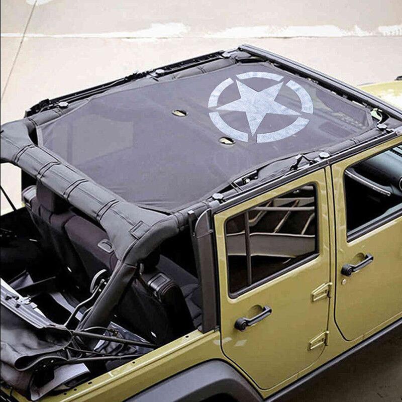 Для 2007-2015 2016 2017 2018 Jeep Wrangler JK 4-дверный козырек от солнца Eclipse Верхняя крышка Звездная сетка на крыше обеспечивает защиту от ультрафиолета