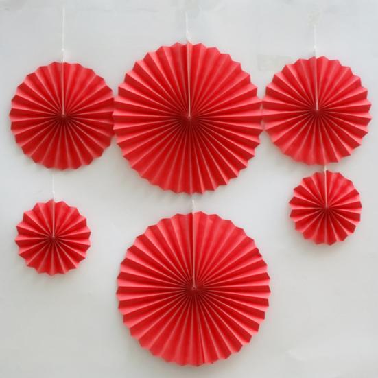 6 шт. бумажный веер настенное украшение фон потолочные подвесные украшения для осенней вечеринки детский душ выпускной день рождения свадьба