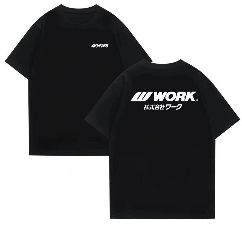 Hot Sale WORK Short Sleeve Classic Wheel Racing Sponsor RIM Car Fashion T-shirt Modified Meister Men Women Loose Casual Oversized Top Summer New Tee