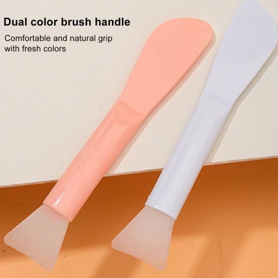 Силиконовая кисть для маски, двусторонняя мягкая гигиеническая кисть для макияжа с плоской головкой, кисть для маски для нанесения