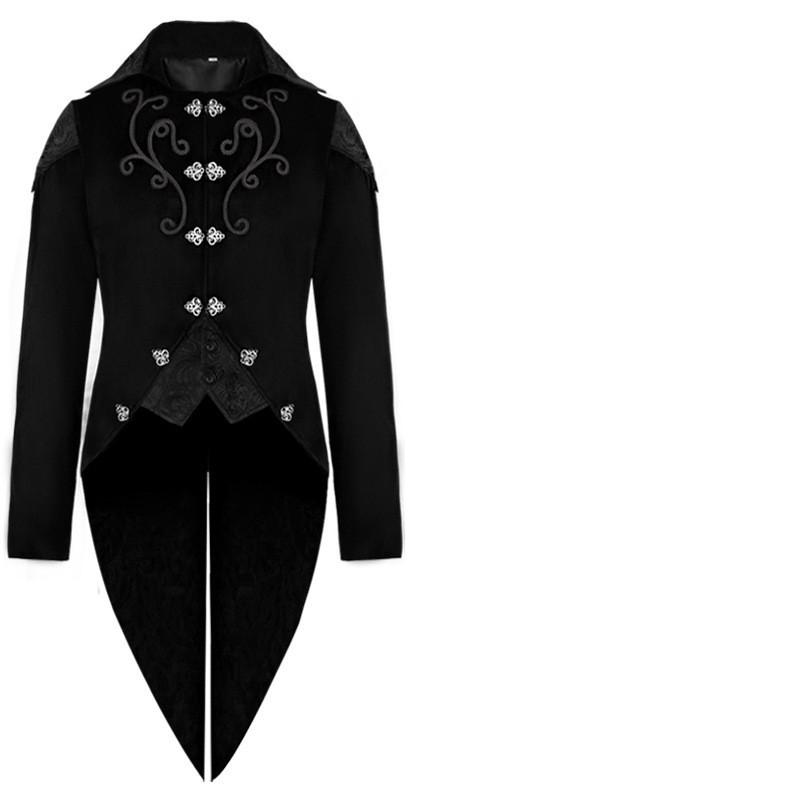 Средневековые ретро-костюмы, театральные костюмы, мужская одежда, средняя длина, панк-праздничные ретро-фраки, реквизит