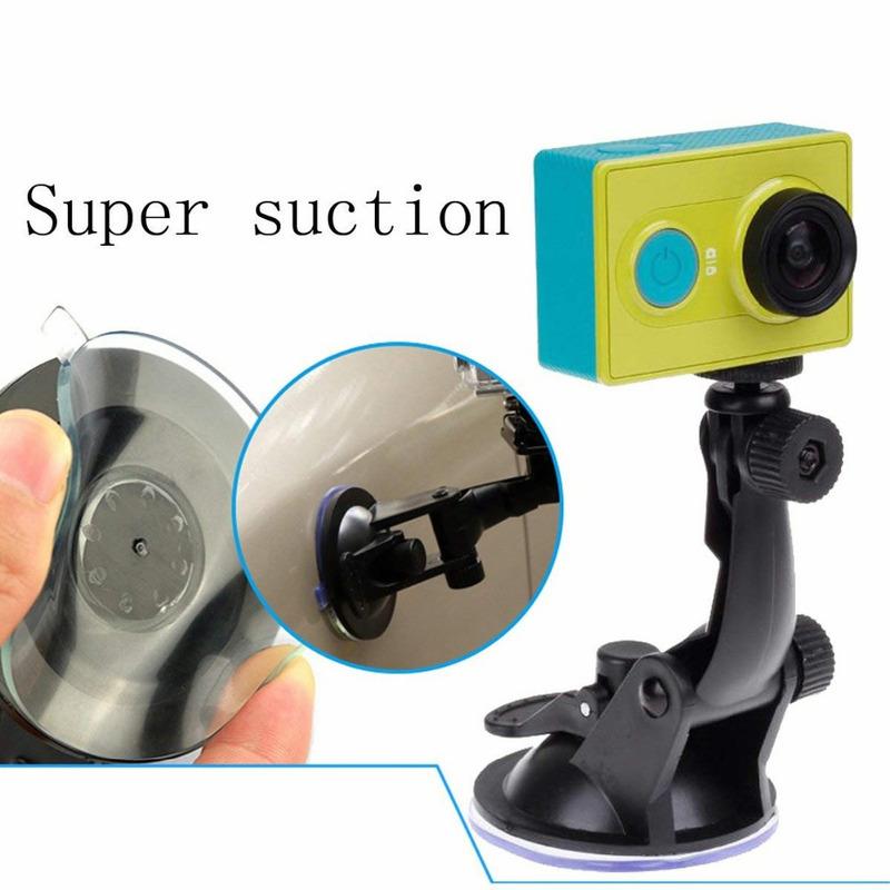 Glass Suction cup action camera sport Cam Tripod Mount for car record holder stand Bracket for gopro hero8 7 6 5 yi2 accessories