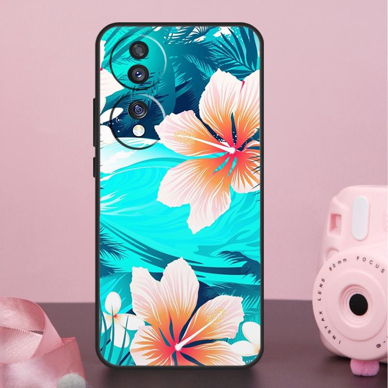 Чехол «Тропический рай» с гавайскими цветами для Honor 400 Pro 200 50 70 90 X9a X9b X9c X9d X8b X8c Win Magic 7 Lite 5 6 8 Pro