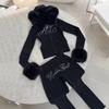 VAYLA Осенне-зимний повседневный спортивный комплект из двух предметов: трикотажная толстовка с капюшоном и вставками однотонных цветов, женский брючный костюм.