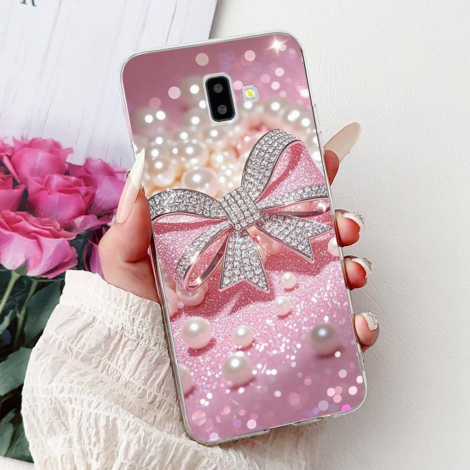 Чехол для Samsung Galaxy J6 Plus SM-J610F Милый Модный Чехол с Рисунком Сердечко Мягкий Силиконовый Чехол для Samsung J6 J600F J6+ Корпус