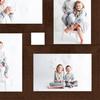 VidaXL Collage of Photo Frames for 4x Photos(13x18 Cm) Brown MDF