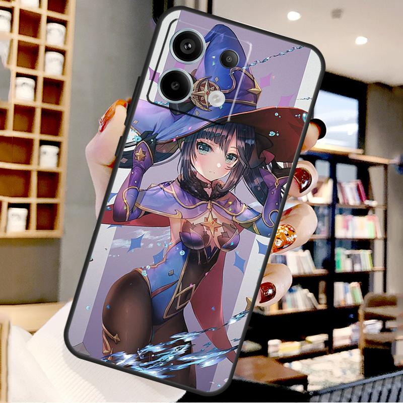 Genshin impact Mona For Xiaomi Redmi Note 14 Pro 9 10 11 12 13 15 Pro Plus Case For Redmi 15 15C 14C 12C 10C 13C