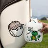 Cute magnetic putter head cover for mallet made of embroidered PU compatible with Odyssey and TaylorMade Spider putters IN putters, high-quality