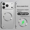 Ультратонкие безрамочные магнитные чехлы из ПК для iPhone 17 Pro Max 14 15 Plus Air 11 12 13 16 Pro Для Magsafe Металлическая матовая крышка для телефона