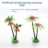 Fish Tank Decoration Set: Coconut Tree & Artificial Water Grass Ornaments for Aquarium Landscaping