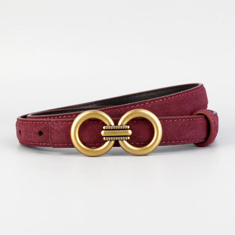 Classic Leather Waist Belt For Women With Alloy Buckle For Casual And Office Use