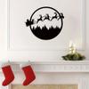 Merry Christmas Metal Sign - Round Wall Decor for Room & Home | Festive Holiday Metal Sign for Stylish Christmas Decorating