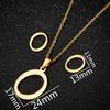 English Letter Necklace & Earring Set: Fashionable Jewelry for Women