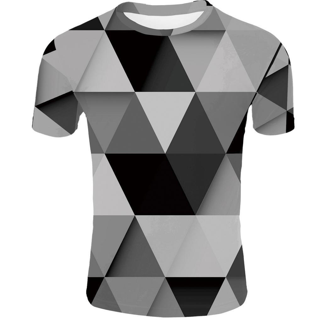 Creative 3D Digital Printed T-shirt for Men's Short Sleeves Tops