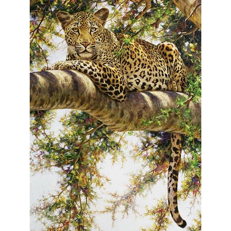 DIY 5D алмазная живопись снежные барсы Алмазная вышивка пейзажи животные вышивка крестиком полная круглая дрель домашний декор подарок