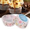 100Pcs Cupcake Liners Food Grade Oil-proof High-Temperature Resistant Non-Fading Exquisite Pattern Decorative Paper Xmas Themed Cupcake Liners Muffin