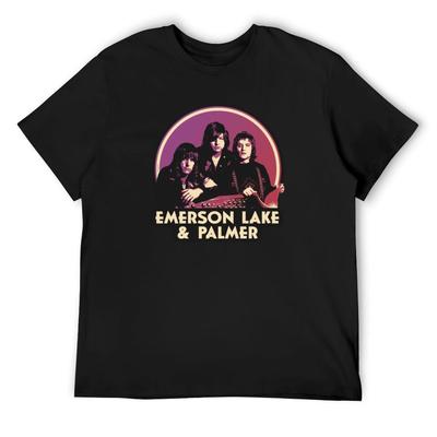 Футболка Emerson Lake and Palmer футболки графика одежда больших размеров заготовки черные футболки для мужчин