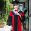 Комплект мантии и шапочки для выпускников 2025 года, академическая форма доктора с кисточкой для бакалавров старших классов колледжей