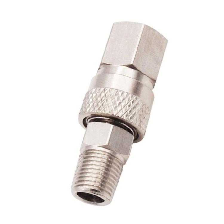 1/8 NPT Высокое Давление Нержавеющая Сталь Быстроразъемное Соединение Быстросъемная Розетка Адаптер для Заправки/Зарядки Наружная Резьба