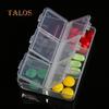 Empty Clear Braille 6 Cells Pill Medicine Drug Storage Case Plastic Box Portable Health Care