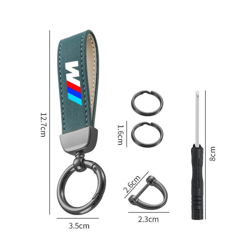 BAGC4 Car Sticker Car Keychain Keyring Leather logo Key Chain Pendant Gifts For BMW M Emblem E46 E36 E34 F10 E90 F30 E60 F30 E53 E30 E